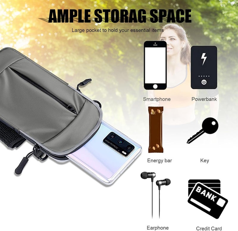 MOVOYEE Phone Holder for Running Armband,Cell Phone Purse Small Crossbody Bags for Women Men Kids,iPhone 16 16e 15 14 13 12 11 Pro Max Xs Xr X Plus SE Mini Galaxy Ultra S25 S24 Note Bag Gym Arm Bands - Image 3